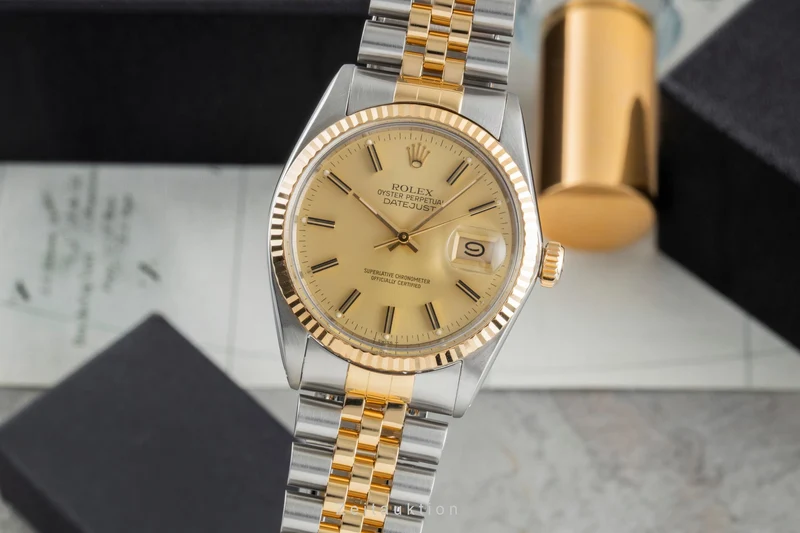 Rolex Datejust steel / gold automatic men's watch 16013 [2505483]