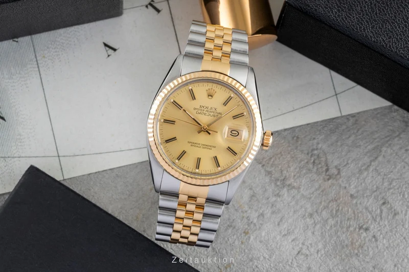 Rolex Datejust steel / gold automatic men's watch 16013 [2505483]