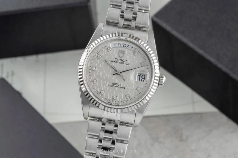 Tudor Date-Day steel / white gold automatic men's watch 76214 [2505497]