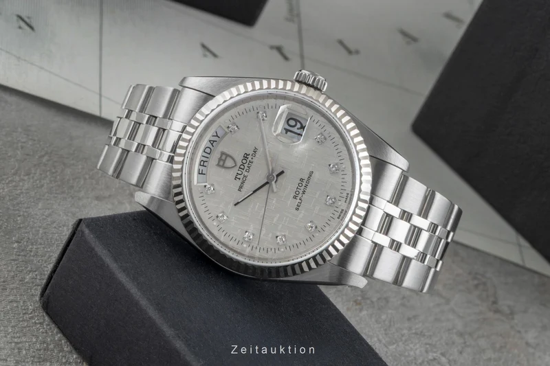 Tudor Date-Day steel / white gold automatic men's watch 76214 [2505497]