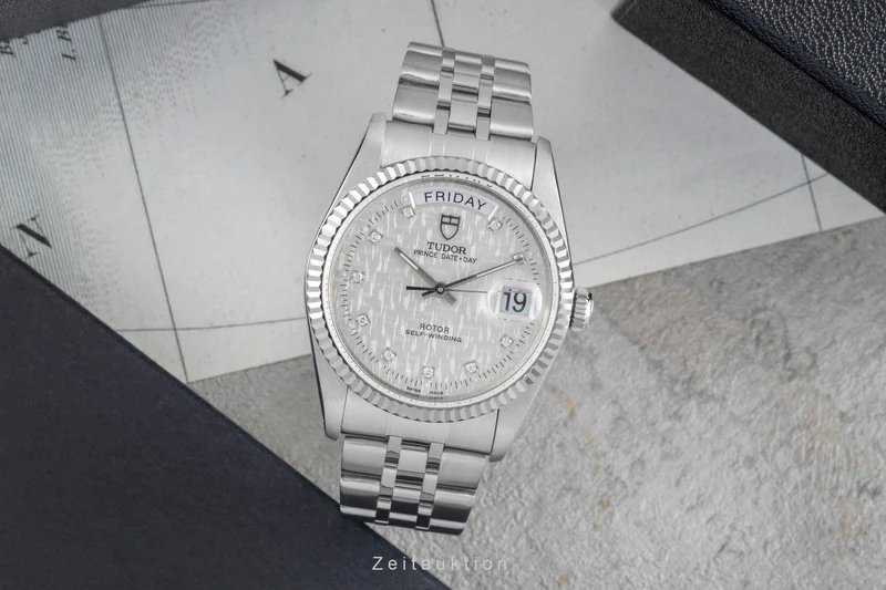 Tudor Date-Day steel / white gold automatic men's watch 76214 [2505497]