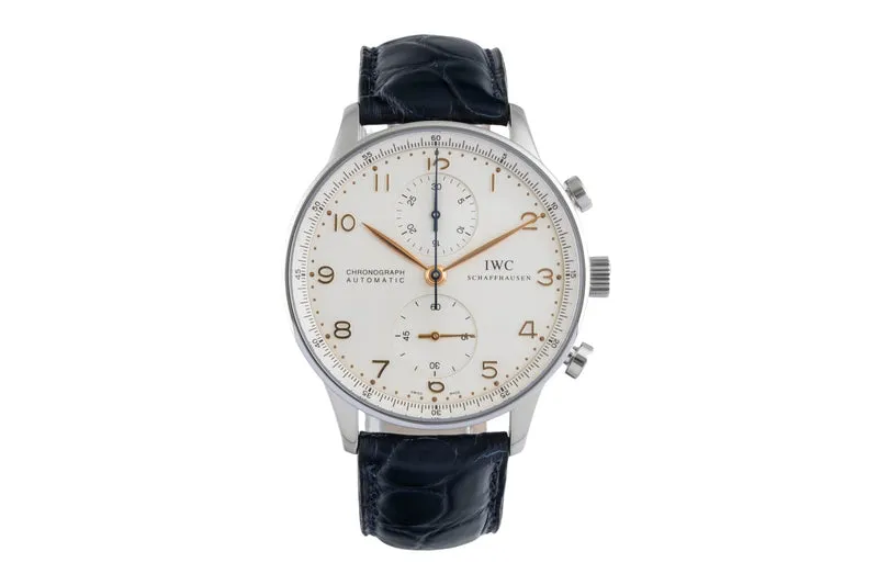 IWC Portugieser chronograph steel automatic men's watch IW371401 LP: 9100EUR [2505392]