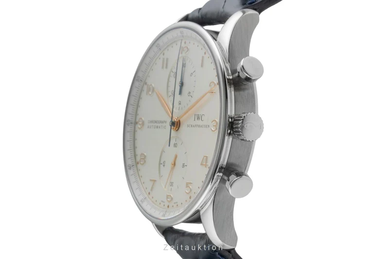 IWC Portugieser chronograph steel automatic men's watch IW371401 LP: 9100EUR [2505392]