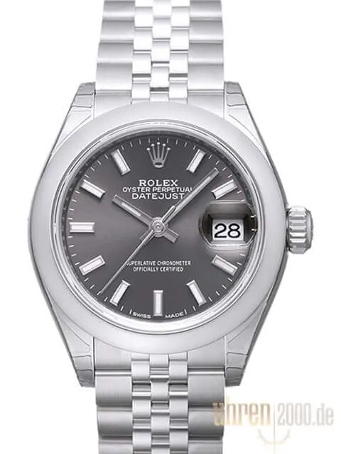 Rolex Datejust 28 279160 Grau Index Jubile-Band