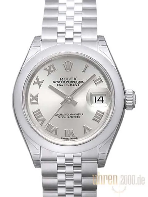 Rolex Datejust 28 279160 Silber Römisch Jubile-Band