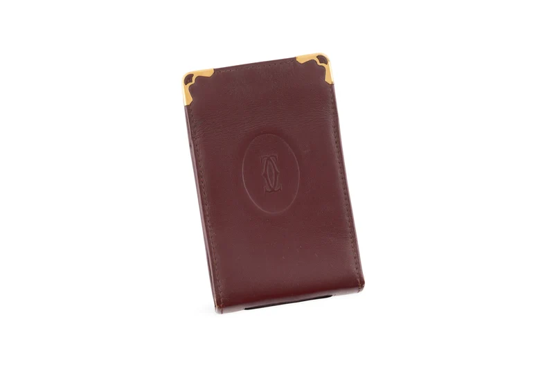 Cartier cigarette case leather case 1980s vintage case Cartier Paris[KL26015]