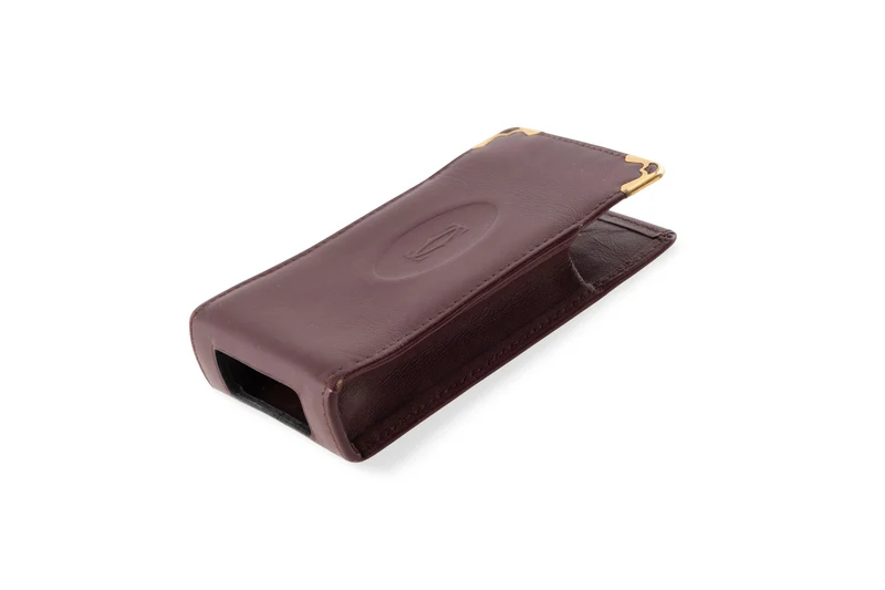 Cartier cigarette case leather case 1980s vintage case Cartier Paris[KL26015]