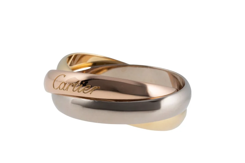 Cartier Trinty Ring 18k white gold rose gold yellow gold size 52 box and papers RP: €2360,- [KL25996]