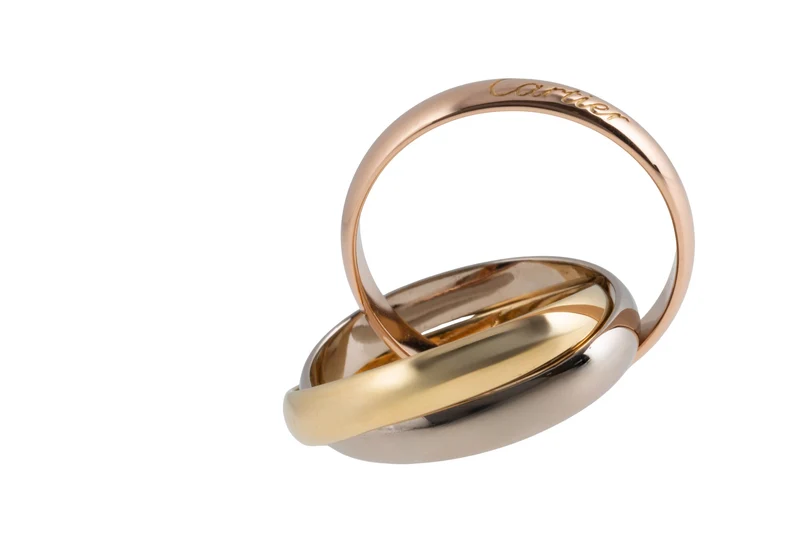 Cartier Trinty Ring 18k white gold rose gold yellow gold size 52 box and papers RP: €2360,- [KL25996]