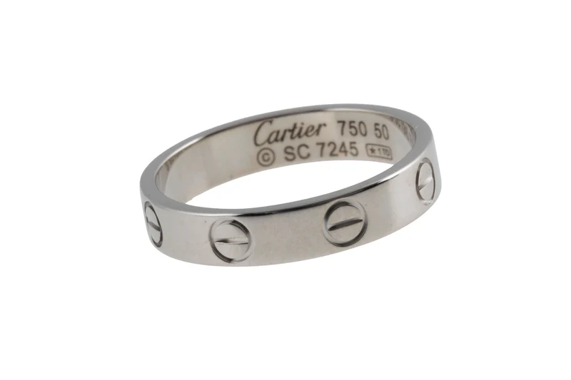 Cartier Love Ring 18k (0.750) white gold size 50 Ref. B4085100 with box retail price: 1490,- €[KL25995]