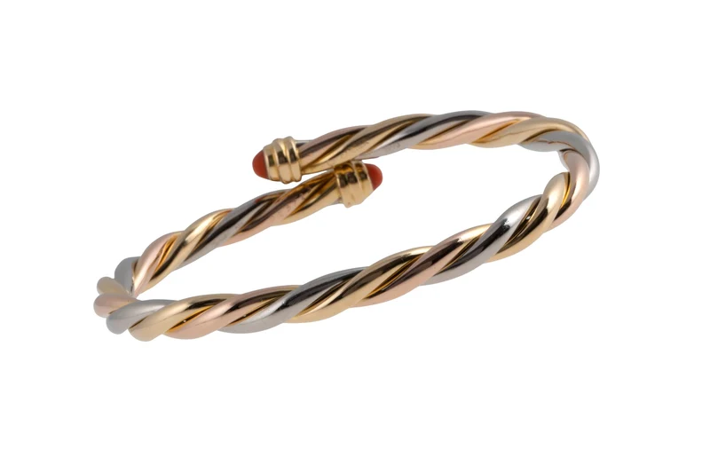 Cartier Trinity bracelet 18k white gold rose gold yellow gold with box asking price: 12100,- €[KL25994]
