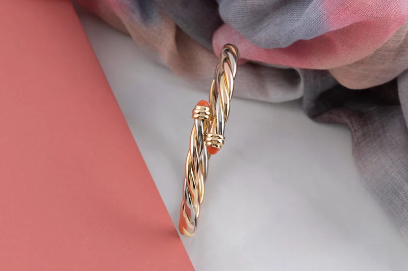 Cartier Trinity bracelet 18k white gold rose gold yellow gold with box asking price: 12100,- €[KL25994]