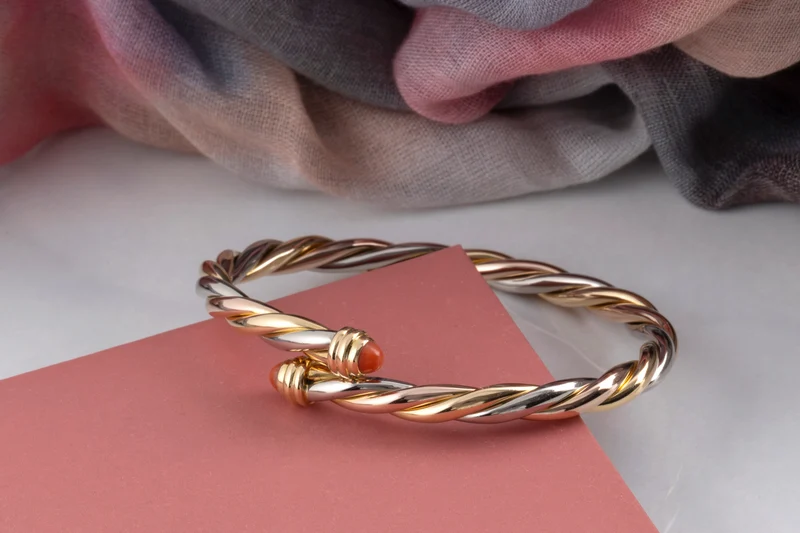 Cartier Trinity bracelet 18k white gold rose gold yellow gold with box asking price: 12100,- €[KL25994]