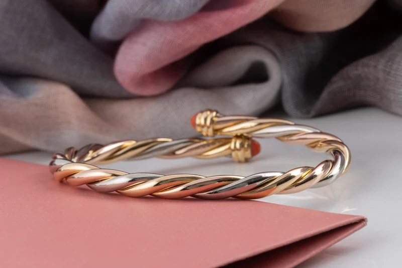 Cartier Trinity bracelet 18k white gold rose gold yellow gold with box asking price: 12100,- €[KL25994]