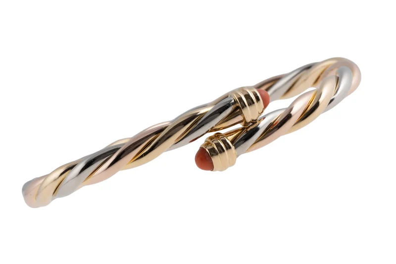 Cartier Trinity bracelet 18k white gold rose gold yellow gold with box asking price: 12100,- €[KL25994]