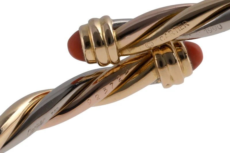 Cartier Trinity bracelet 18k white gold rose gold yellow gold with box asking price: 12100,- €[KL25994]