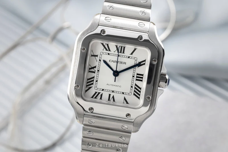 Cartier Santos steel automatic men's watch WSSA0010 LP: 8850EUR [2505408]