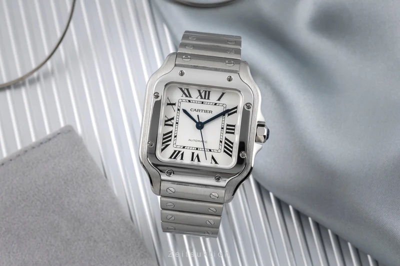 Cartier Santos steel automatic men's watch WSSA0010 LP: 8850EUR [2505408]