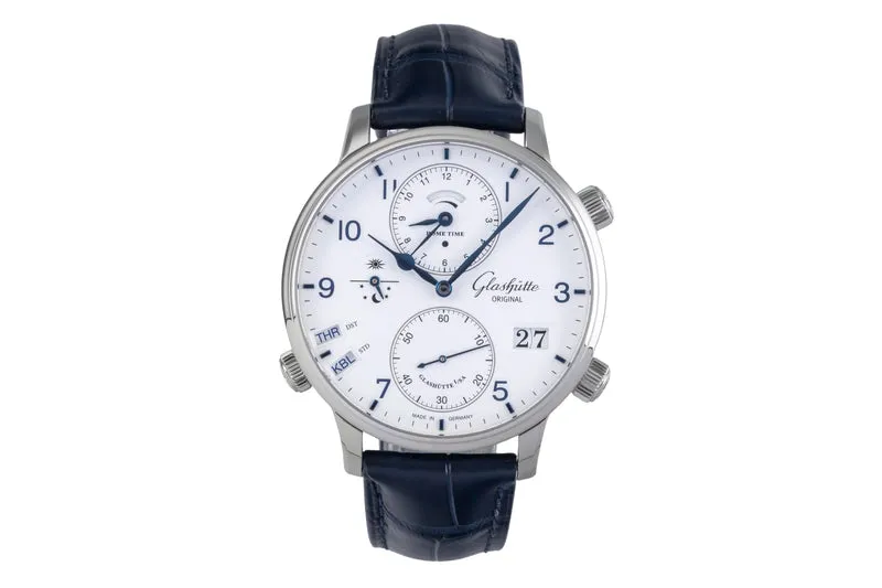 Glashütte Senator steel automatic men's watch 1-89-02-03-02-30 LP: 23700EUR [2505504]