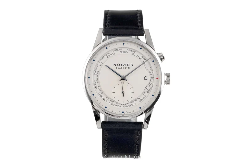 Nomos Zürich Weltzeituhr steel automatic men's watch 805 LP: 4820EUR [2505344]