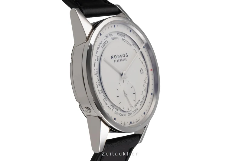 Nomos Zürich Weltzeituhr steel automatic men's watch 805 LP: 4820EUR [2505344]