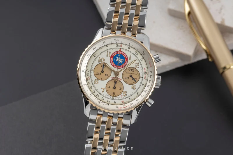 Breitling Navitimer chronograph steel / gold automatic men's watch D30022 Limited [2504574]