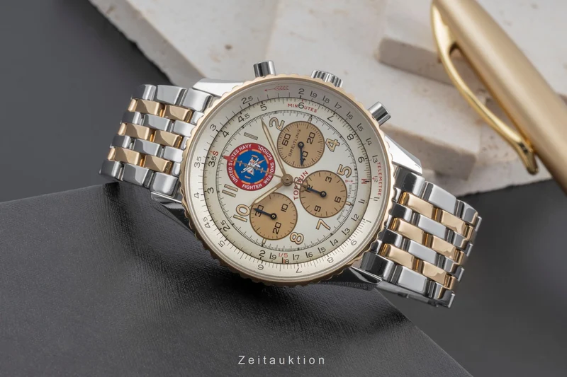 Breitling Navitimer chronograph steel / gold automatic men's watch D30022 Limited [2504574]