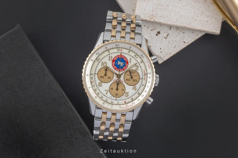 Breitling Navitimer chronograph steel / gold automatic men's watch D30022 Limited [2504574]