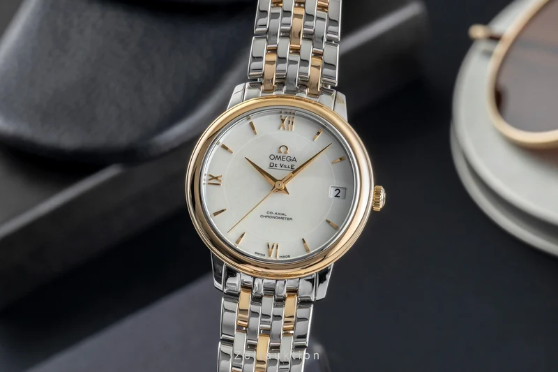 Omega De Ville steel / gold automatic women's watch 424.20.33.20.05.001 LP: 6700EUR [2504615]