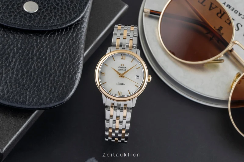 Omega De Ville steel / gold automatic women's watch 424.20.33.20.05.001 LP: 6700EUR [2504615]