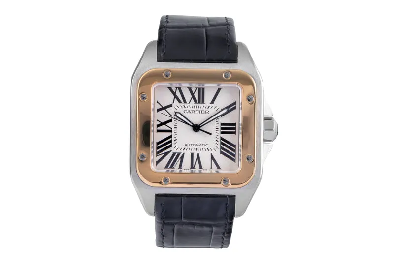 Cartier Santos 100 steel / gold automatic men's watch W20072X7 [2504420]