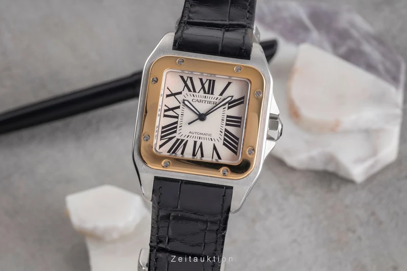 Cartier Santos 100 steel / gold automatic men's watch W20072X7 [2504420]