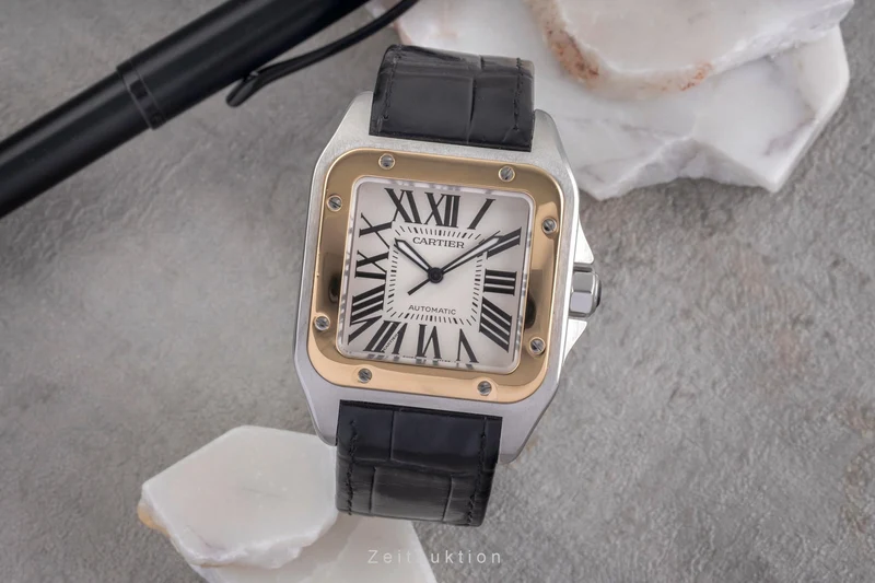 Cartier Santos 100 steel / gold automatic men's watch W20072X7 [2504420]