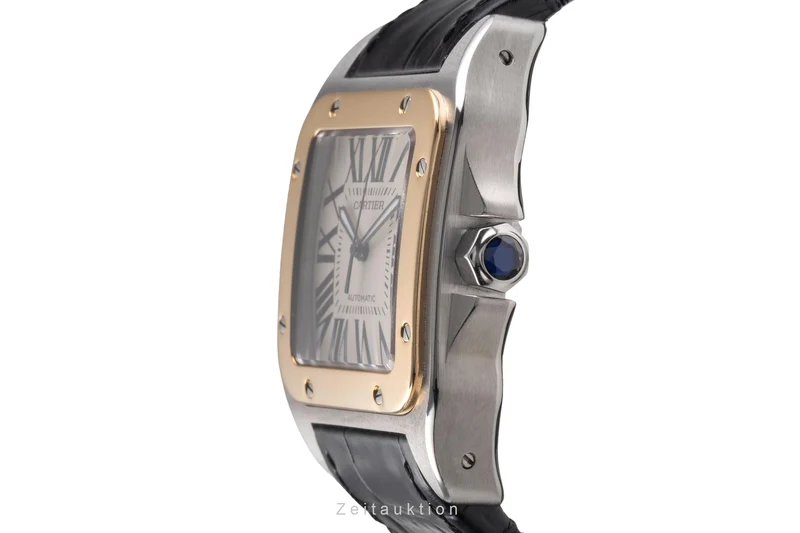 Cartier Santos 100 steel / gold automatic men's watch W20072X7 [2504420]