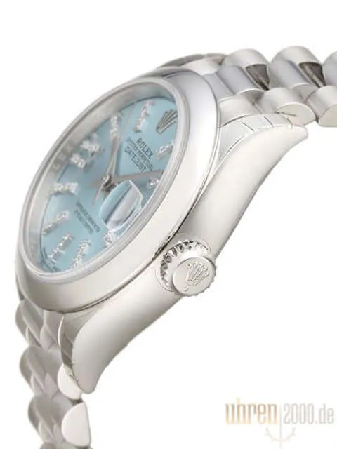 Rolex Datejust 28 Platin 279166 Eisblau R Diamant