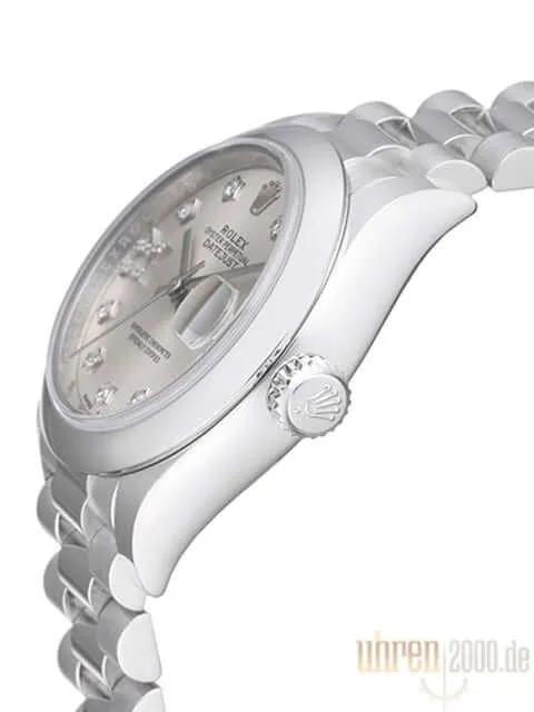 Rolex Datejust 28 Platin 279166 Silber Römisch Diamant
