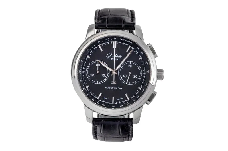Glashütte Senator chronograph steel automatic men's watch 1-39-34-20-42-04 [2505388]