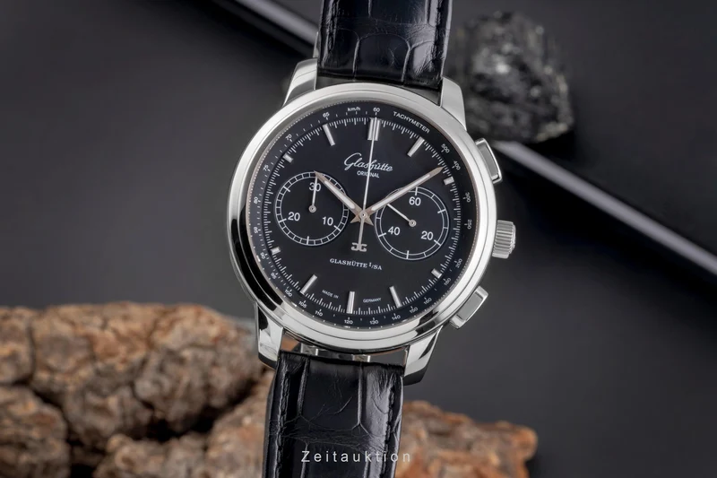 Glashütte Senator chronograph steel automatic men's watch 1-39-34-20-42-04 [2505388]