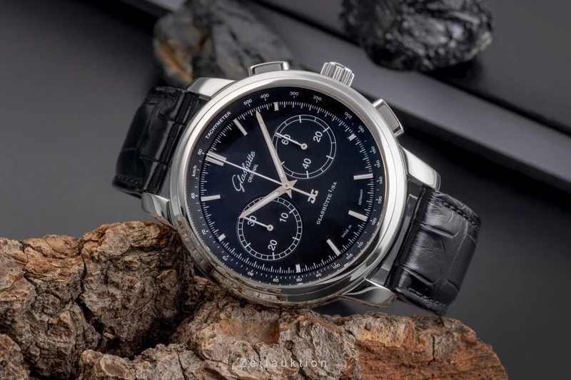 Glashütte Senator chronograph steel automatic men's watch 1-39-34-20-42-04 [2505388]