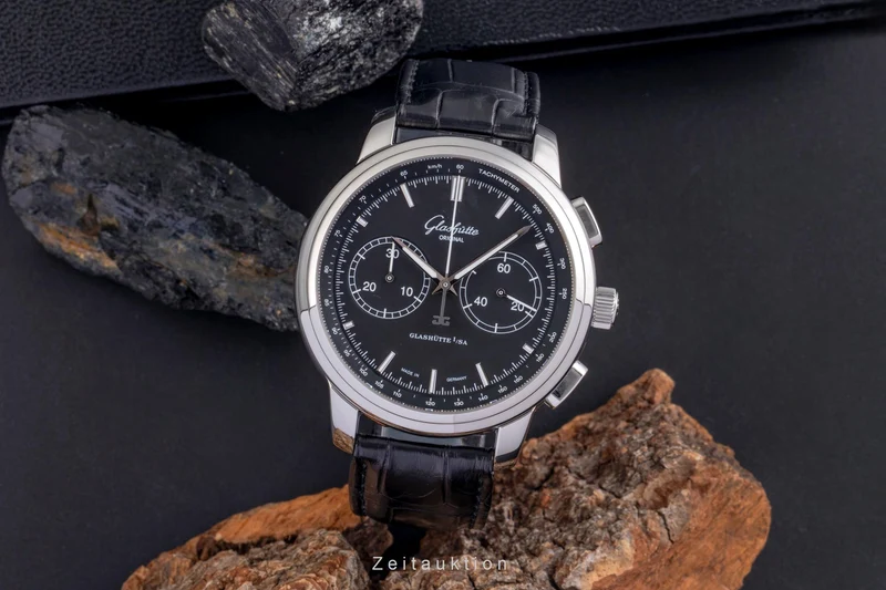 Glashütte Senator chronograph steel automatic men's watch 1-39-34-20-42-04 [2505388]