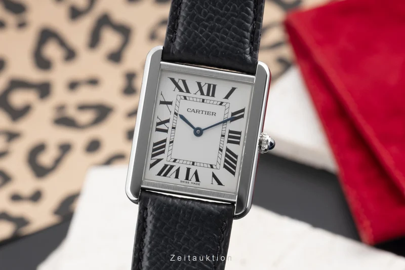 Cartier Tank steel quartz men's watch W1018355 [2504131]