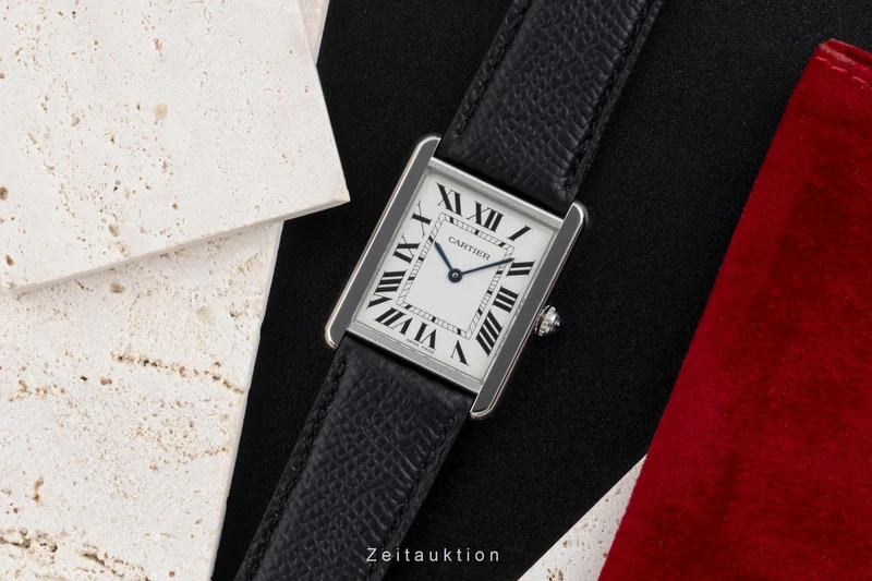 Cartier Tank steel quartz men's watch W1018355 [2504131]