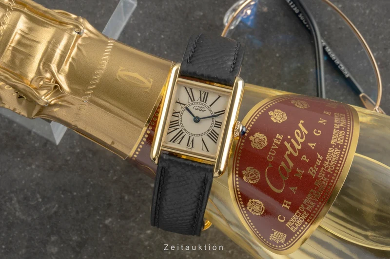 Cartier Tank silver-gilt quartz women's watch W1005554, 5057001 [2504292]