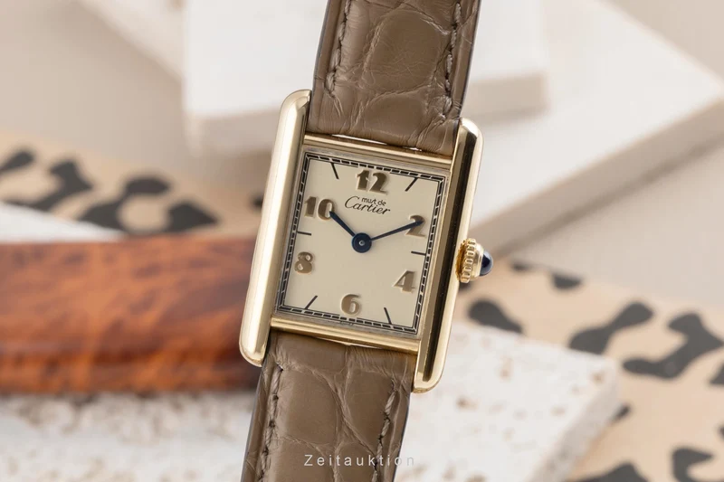 Cartier Tank silver-gilt quartz women's watch W1008354, 5057001 [2504167]
