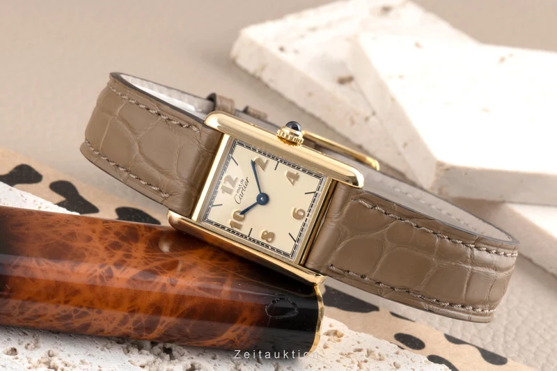 Cartier Tank silver-gilt quartz women's watch W1008354, 5057001 [2504167]