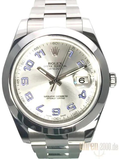 Rolex Datejust II 41 Edelstahl 116300 Rhodium aus 2013