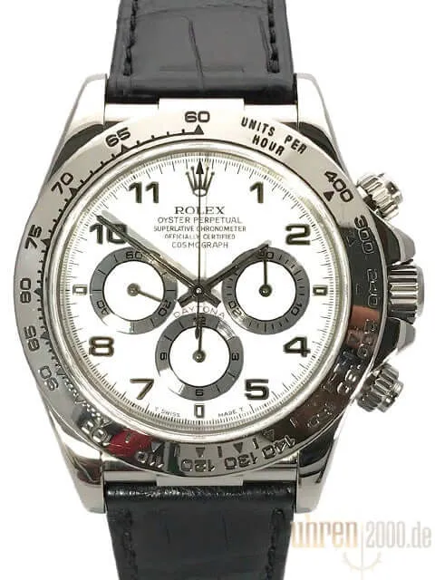 Rolex Daytona Weißgold - Leder 16519 aus 1998 Zenith