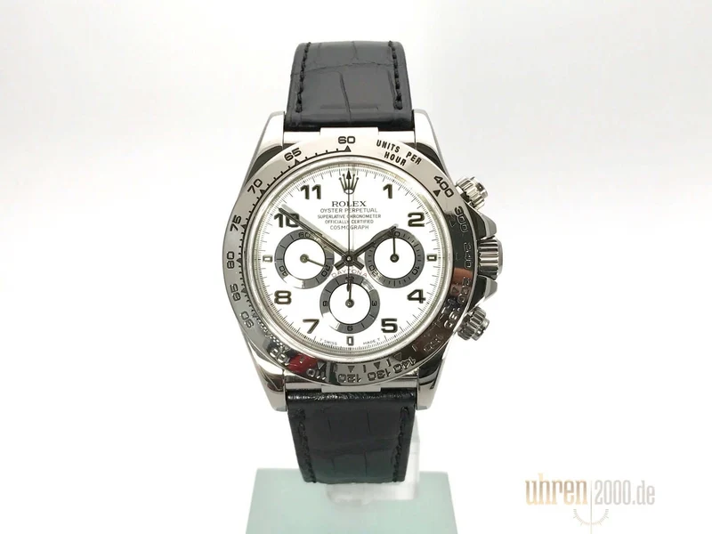 Rolex Daytona Weißgold - Leder 16519 aus 1998 Zenith
