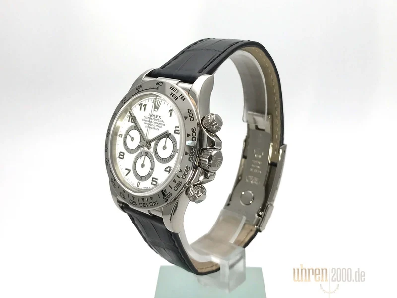 Rolex Daytona Weißgold - Leder 16519 aus 1998 Zenith