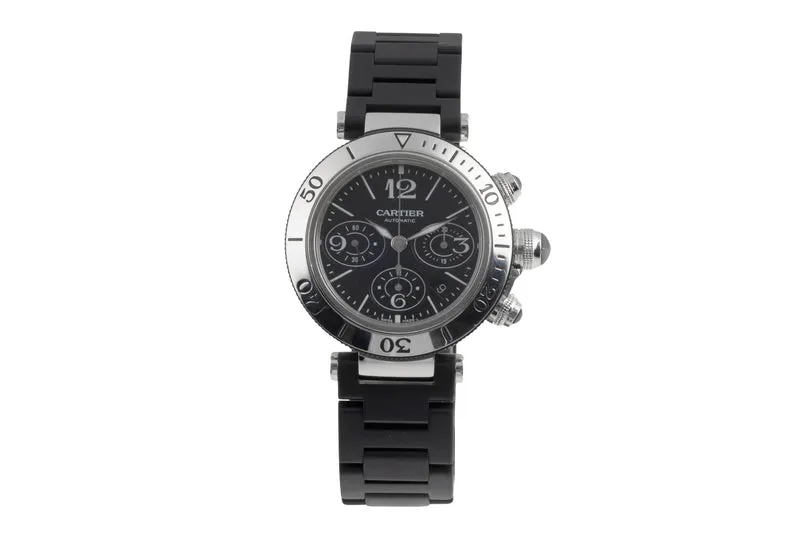 Cartier Pasha Seatimer chronograph steel automatic men's watch W31088U2, 2995 [2505017]